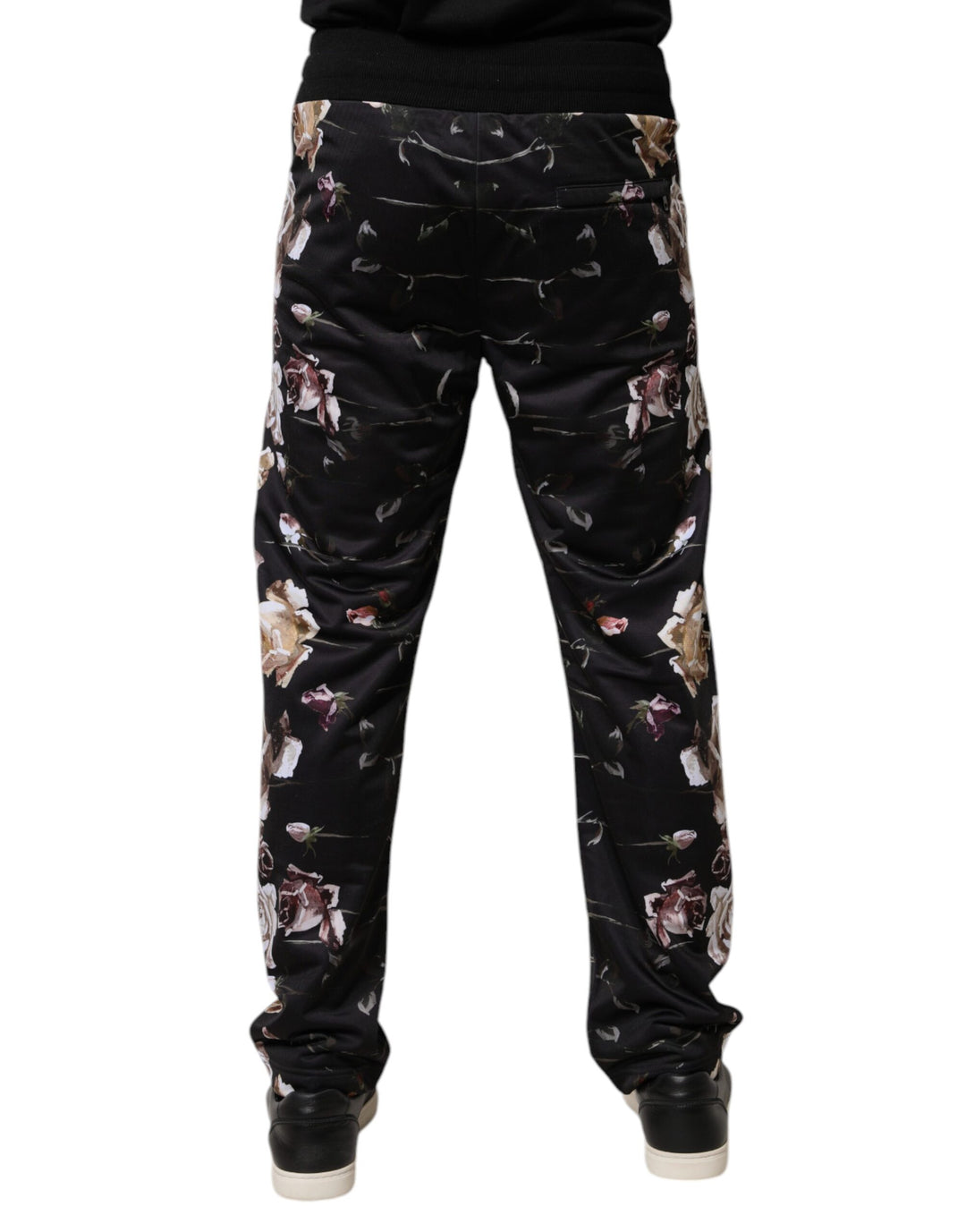 Dolce &amp; Gabbana Black Floral Polyester Jogger Pants by Dolce &amp; Gabbana outlet now on sale