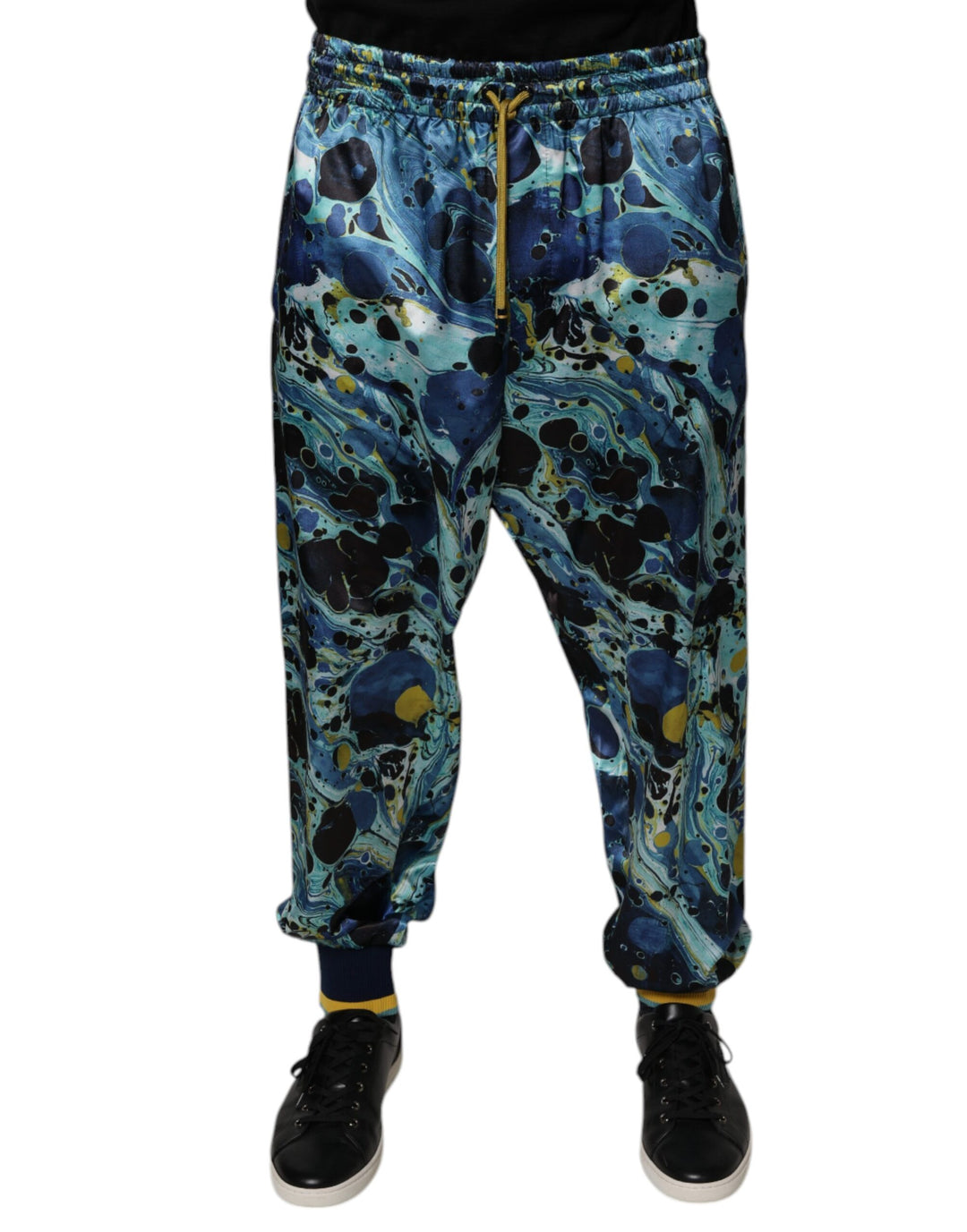 Dolce &amp; Gabbana Multicolor Marble Print Jogger Men Sweatpants Pants by Dolce &amp; Gabbana outlet now on sale