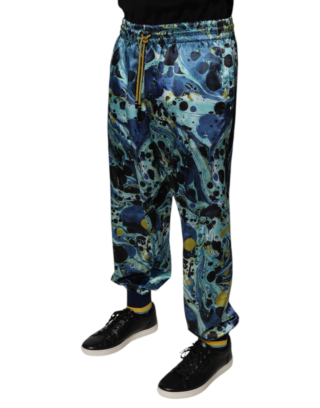 Dolce &amp; Gabbana Multicolor Marble Print Jogger Men Sweatpants Pants by Dolce &amp; Gabbana outlet now on sale