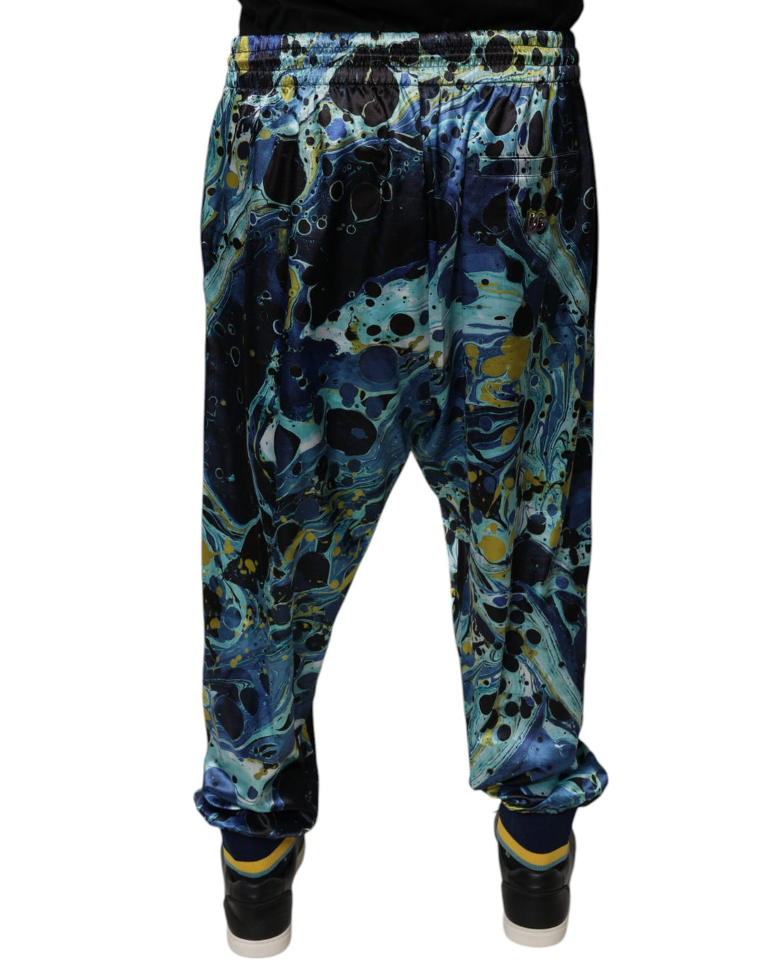 Dolce &amp; Gabbana Multicolor Marble Print Jogger Men Sweatpants Pants by Dolce &amp; Gabbana outlet now on sale