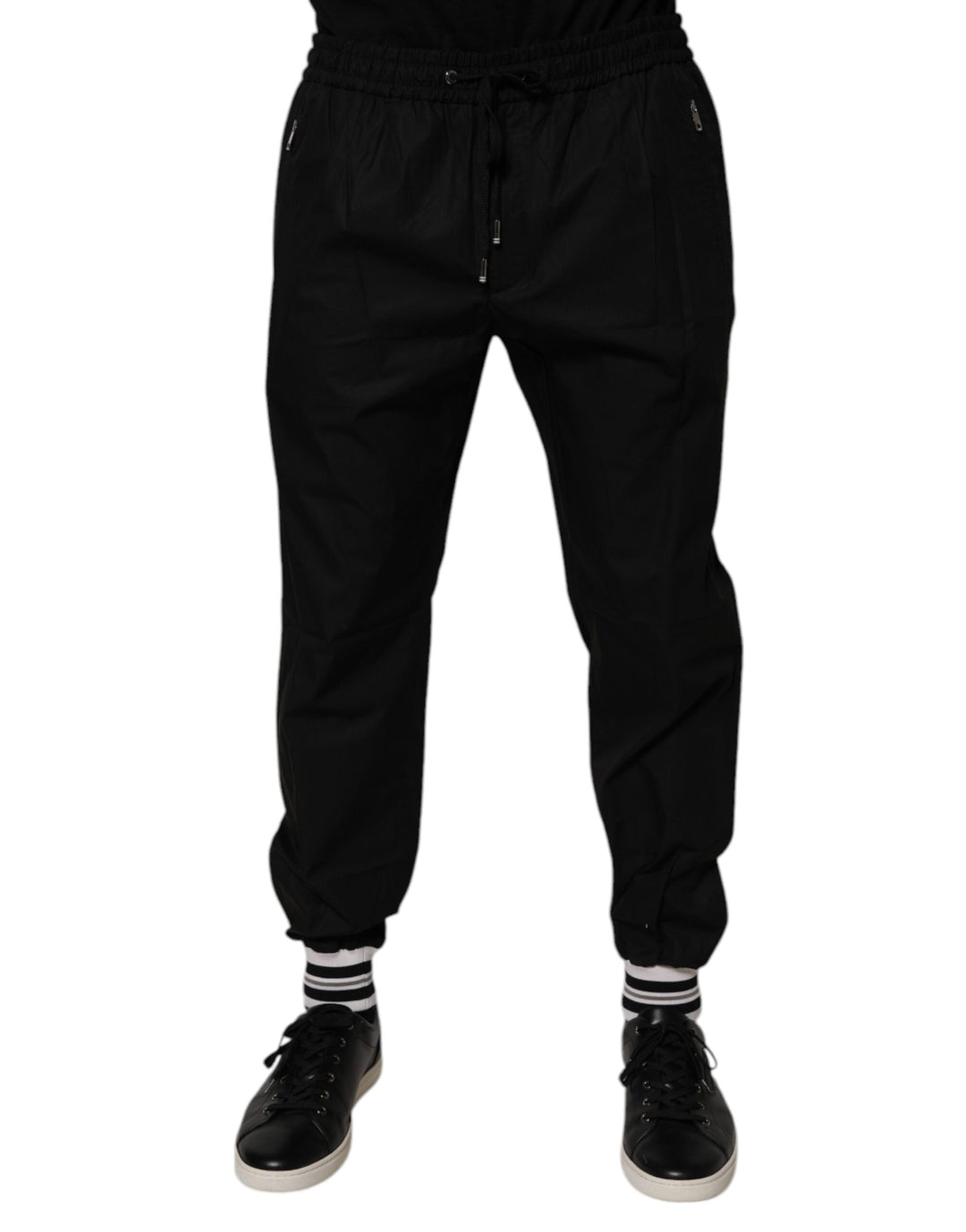 Dolce &amp; Gabbana Sample Sale Dolce &amp; Gabbana Black Cotton Men Jogger Sweatpants Pants - | Designer outlet