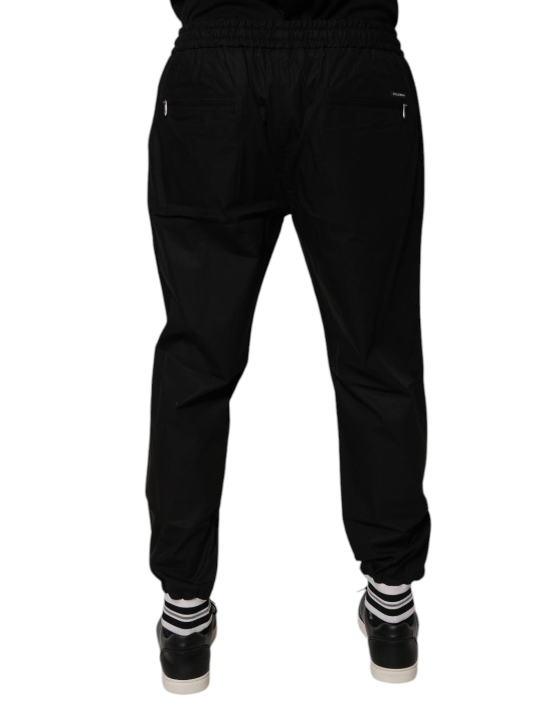 Dolce &amp; Gabbana Sample Sale Dolce &amp; Gabbana Black Cotton Men Jogger Sweatpants Pants - | Designer outlet