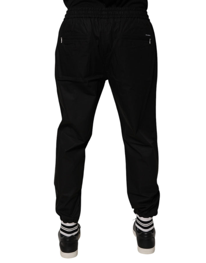 Dolce &amp; Gabbana Sample Sale Dolce &amp; Gabbana Black Cotton Men Jogger Sweatpants Pants - | Designer outlet