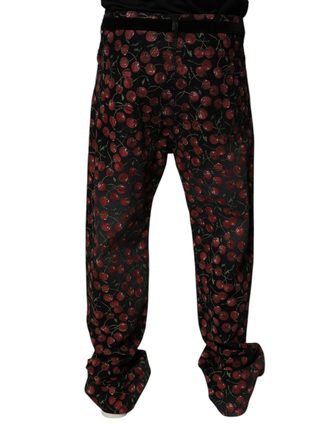 Dolce &amp; Gabbana Sample Sale Dolce &amp; Gabbana Black Cherry Cotton Straight Men Denim Jeans - | Designer outlet