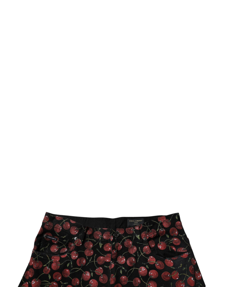 Dolce &amp; Gabbana Sample Sale Dolce &amp; Gabbana Black Cherry Cotton Straight Men Denim Jeans - | Designer outlet