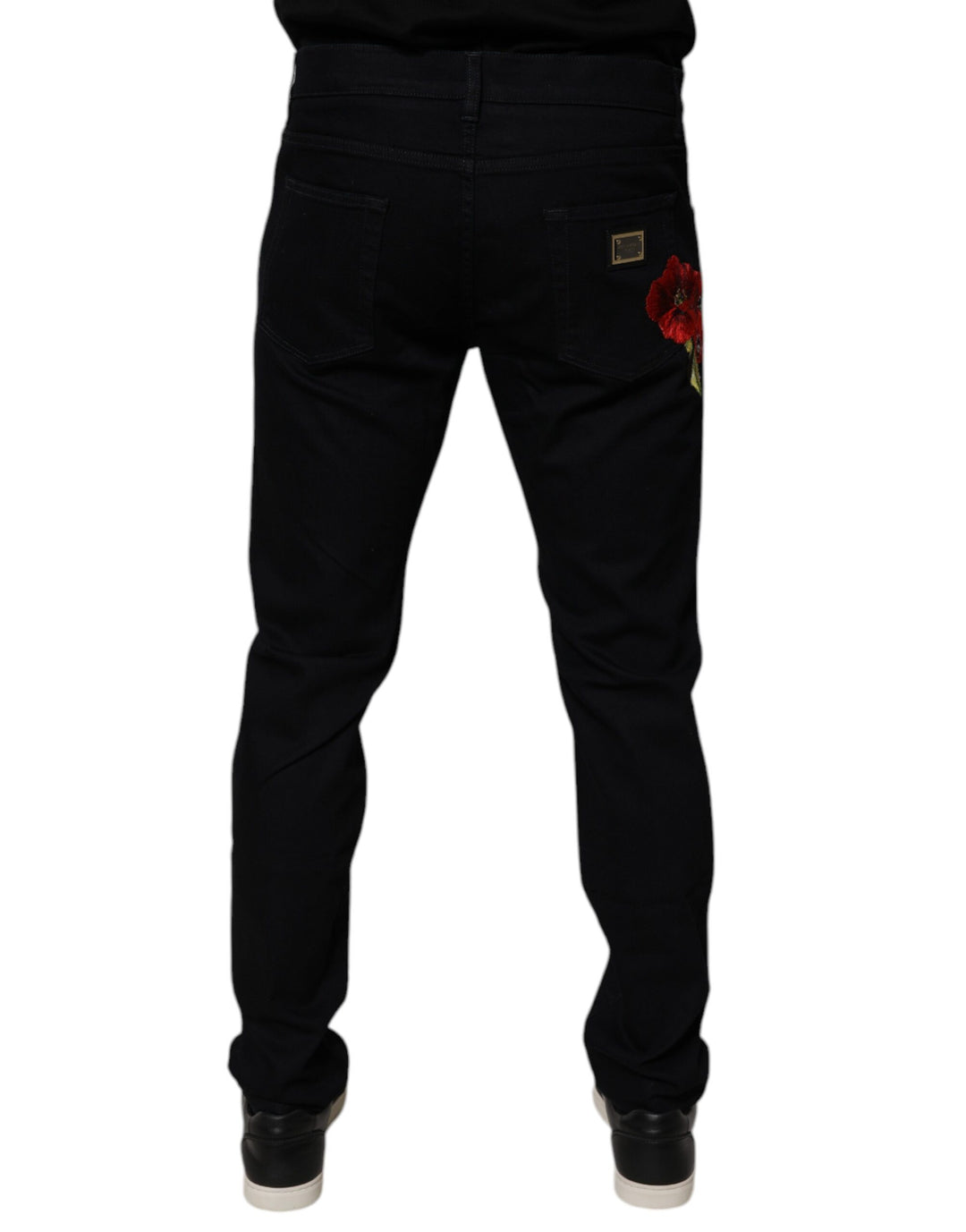 Dolce &amp; Gabbana Sample Sale Dolce &amp; Gabbana Black Cotton Stretch Slim Fit Men Denim Jeans - | Designer outlet