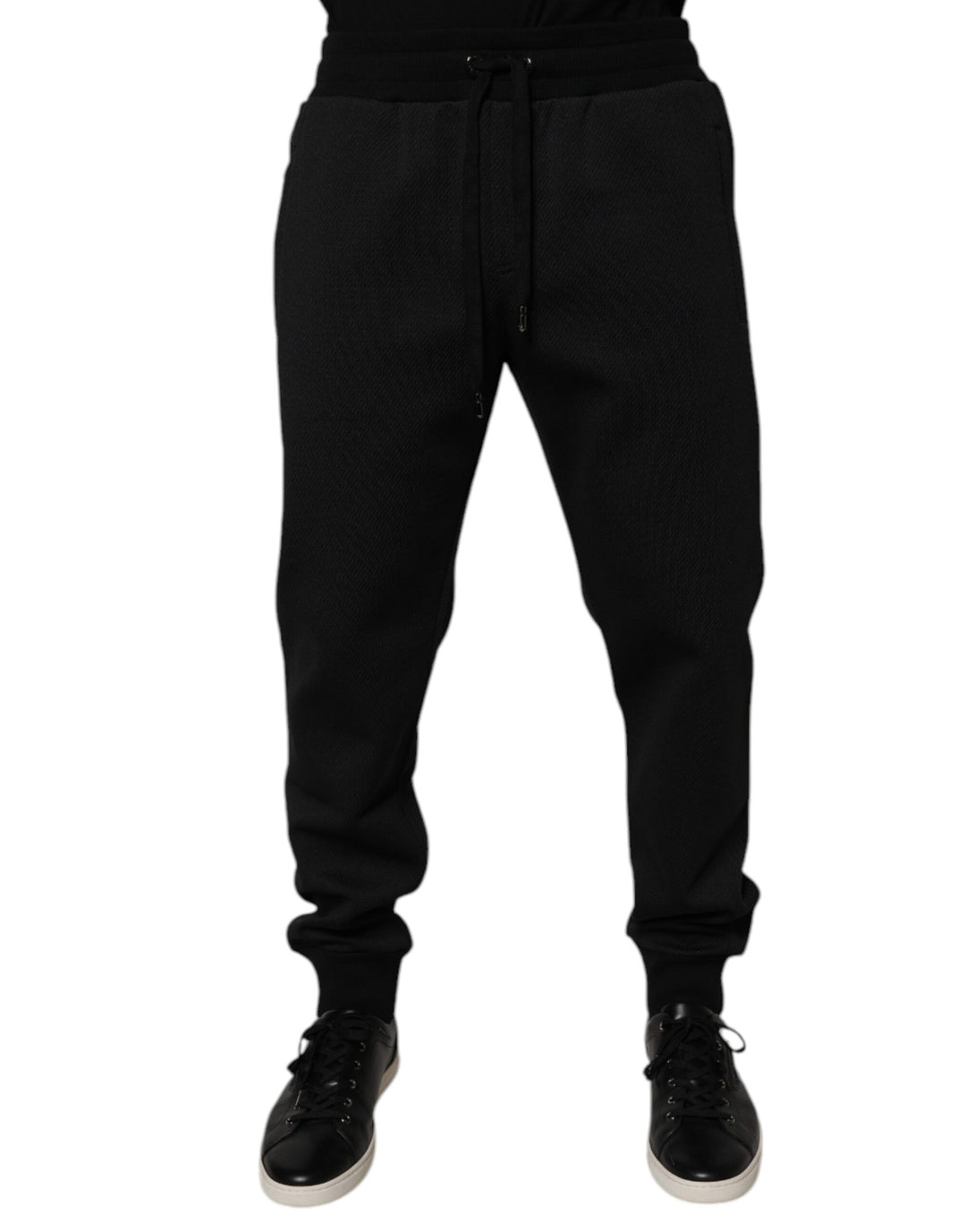 Dolce &amp; Gabbana Sample Sale Dolce &amp; Gabbana Black Polyester Men Jogger Sweatpants Pants - | Designer outlet