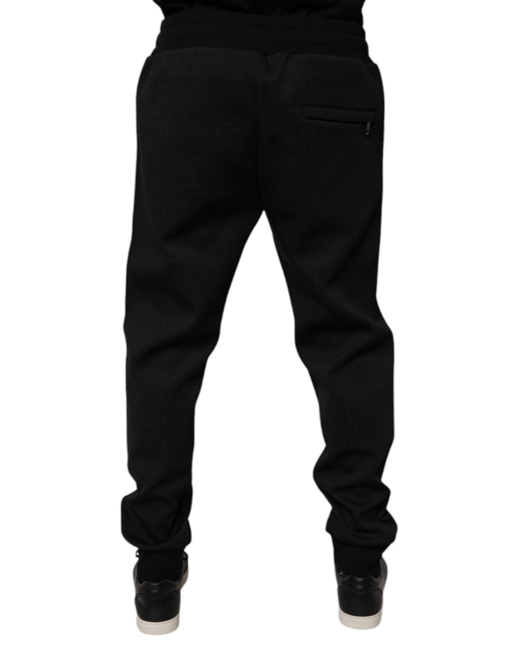 Dolce &amp; Gabbana Sample Sale Dolce &amp; Gabbana Black Polyester Men Jogger Sweatpants Pants - | Designer outlet