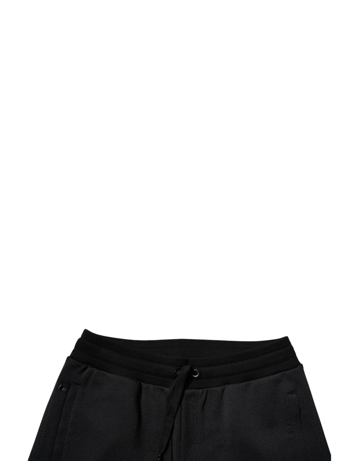 Dolce &amp; Gabbana Sample Sale Dolce &amp; Gabbana Black Polyester Men Jogger Sweatpants Pants - | Designer outlet