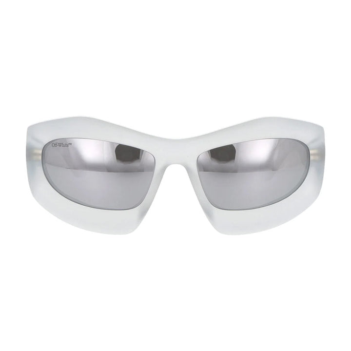 Off-White Sunglasses Cat Eye Full Rim, Crystal Frame and Silver Mirror Lens OERI075KATOKA0072