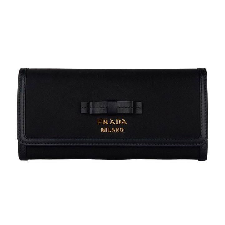 Prada Black Leather Leather Leather Wallet