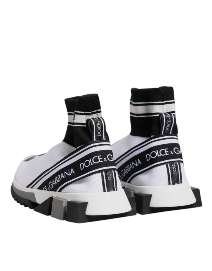 Dolce &amp; Gabbana White Black Sorrento Socks Sneakers Shoes by Dolce &amp; Gabbana outlet now on sale