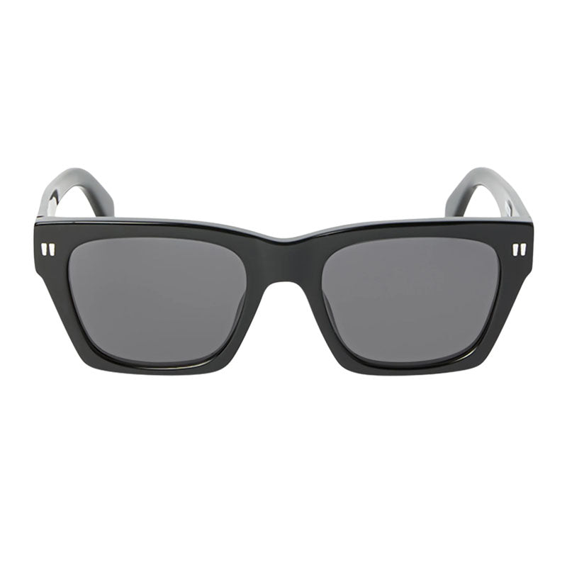Off-White Sunglasses Square Full Rim, Black Frame and Dark Grey Lens OERI13XVALDEZ1007