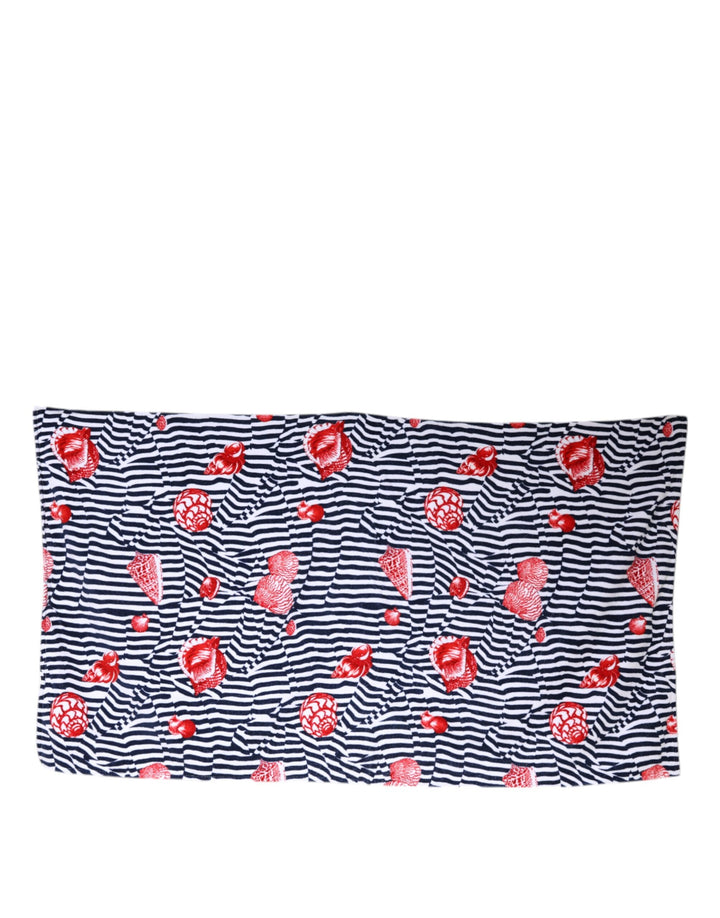 Dolce &amp; Gabbana Sample Sale Dolce &amp; Gabbana Multicolor Stripes Seashells Beach Towel - | Designer outlet