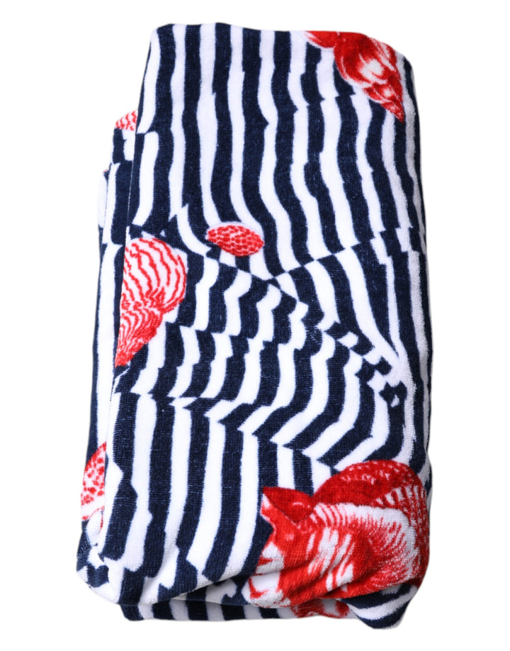 Dolce &amp; Gabbana Sample Sale Dolce &amp; Gabbana Multicolor Stripes Seashells Beach Towel - | Designer outlet