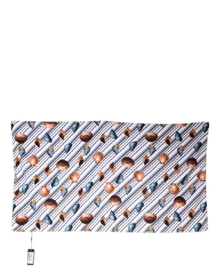 Dolce &amp; Gabbana Sample Sale Dolce &amp; Gabbana Multicolor Stripes Seashells Beach Towel - | Designer outlet