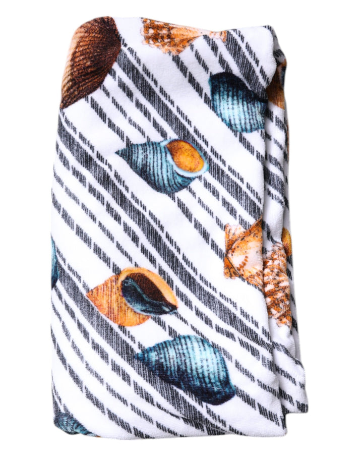 Dolce &amp; Gabbana Sample Sale Dolce &amp; Gabbana Multicolor Stripes Seashells Beach Towel - | Designer outlet