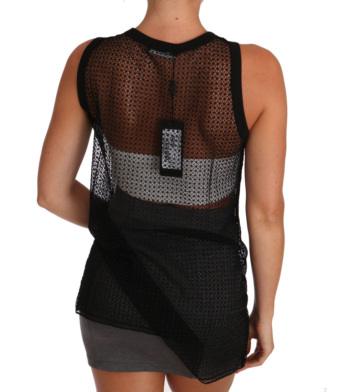 Dolce & Gabbana Elegant Sleeveless Black Mesh Top