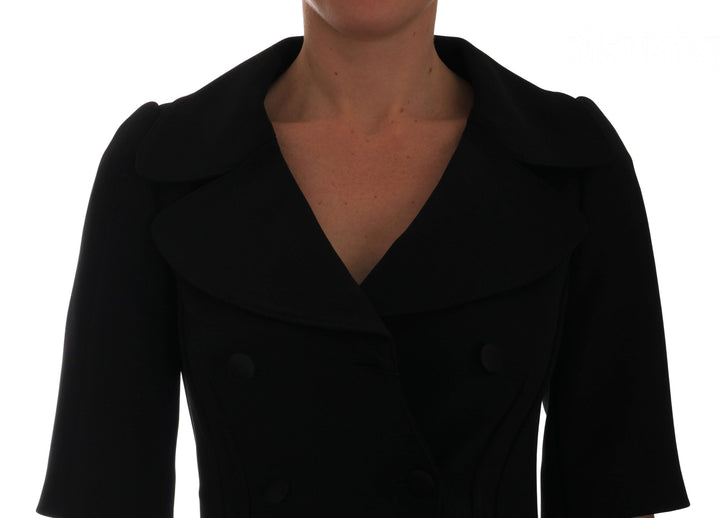 Dolce & Gabbana - Dolce & Gabbana Chic Black Cropped Double Breasted Blazer - TSH2409 - 36 - Ask Me Wear