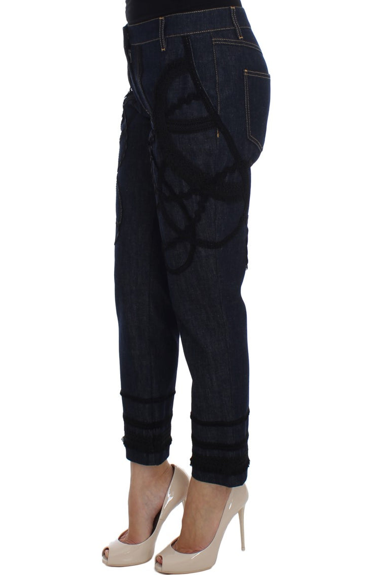Dolce &amp; Gabbana Sample Sale Dolce &amp; Gabbana Blue Denim Cotton CAPRI Torero Jeans - | Designer outlet