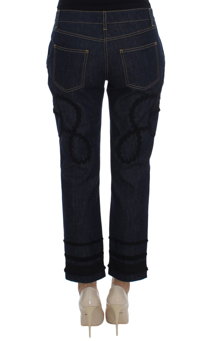 Dolce &amp; Gabbana Sample Sale Dolce &amp; Gabbana Blue Denim Cotton CAPRI Torero Jeans - | Designer outlet
