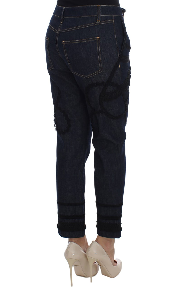 Dolce &amp; Gabbana Sample Sale Dolce &amp; Gabbana Blue Denim Cotton CAPRI Torero Jeans - | Designer outlet