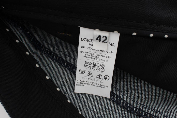 Dolce &amp; Gabbana Sample Sale Dolce &amp; Gabbana Blue Denim Cotton CAPRI Torero Jeans - | Designer outlet
