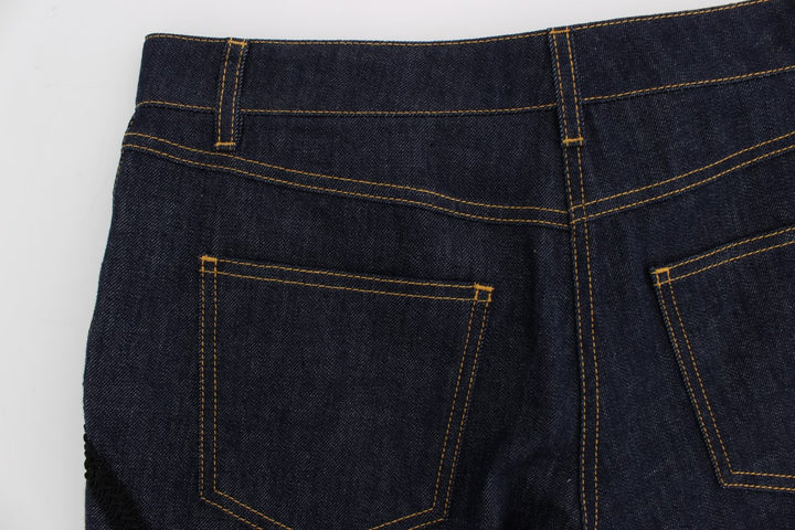 Dolce &amp; Gabbana Sample Sale Dolce &amp; Gabbana Blue Denim Cotton CAPRI Torero Jeans - | Designer outlet