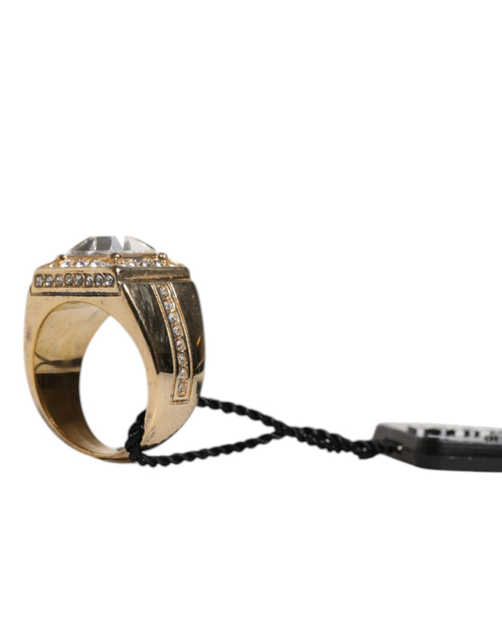 Dolce &amp; Gabbana Sample Sale Dolce &amp; Gabbana Gold Tone Sterling Silver 925 Crystals Ring - | Designer outlet