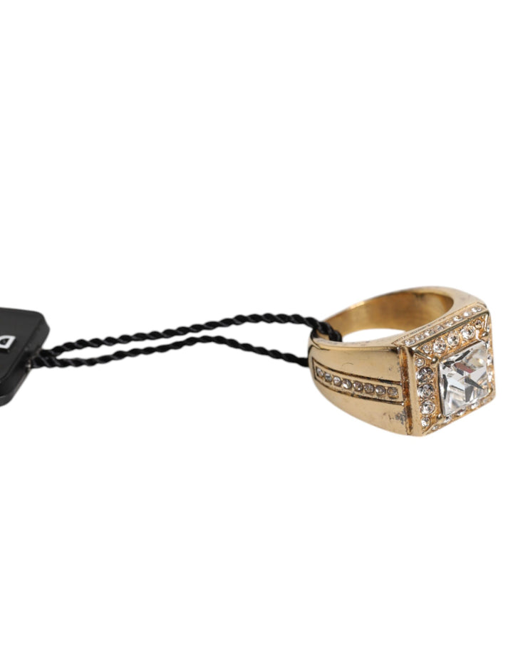 Dolce &amp; Gabbana Sample Sale Dolce &amp; Gabbana Gold Tone Sterling Silver 925 Crystals Ring - | Designer outlet