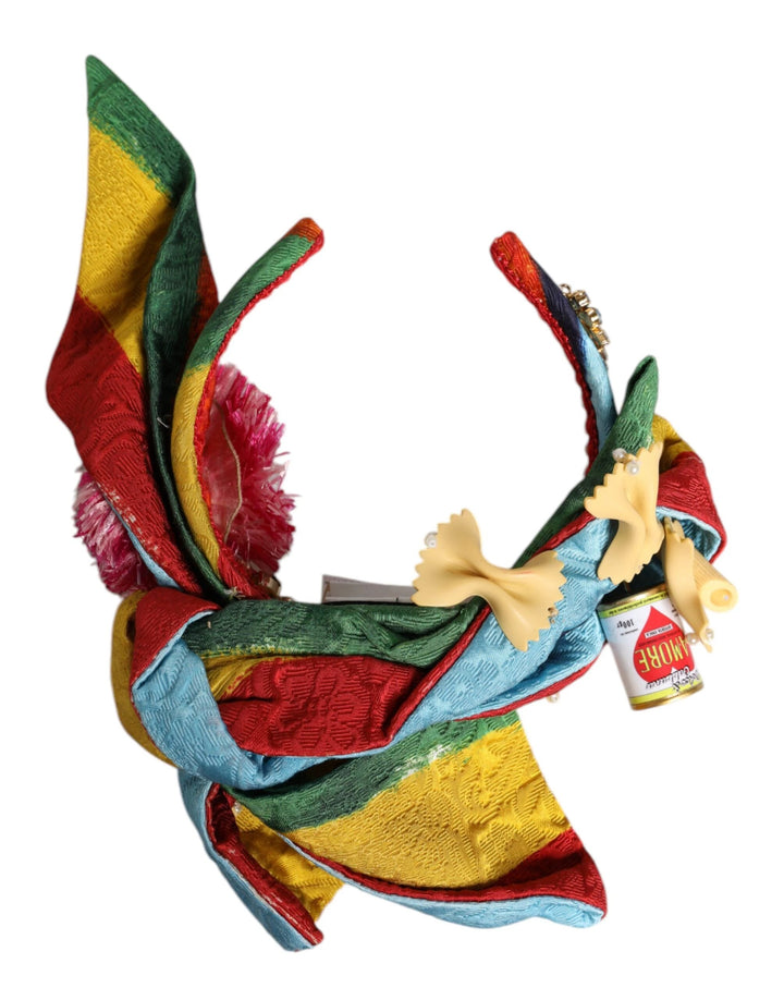 Dolce &amp; Gabbana Sample Sale Dolce &amp; Gabbana Multicolor Floral Crystal Embellished Diadem Headband - | Designer outlet
