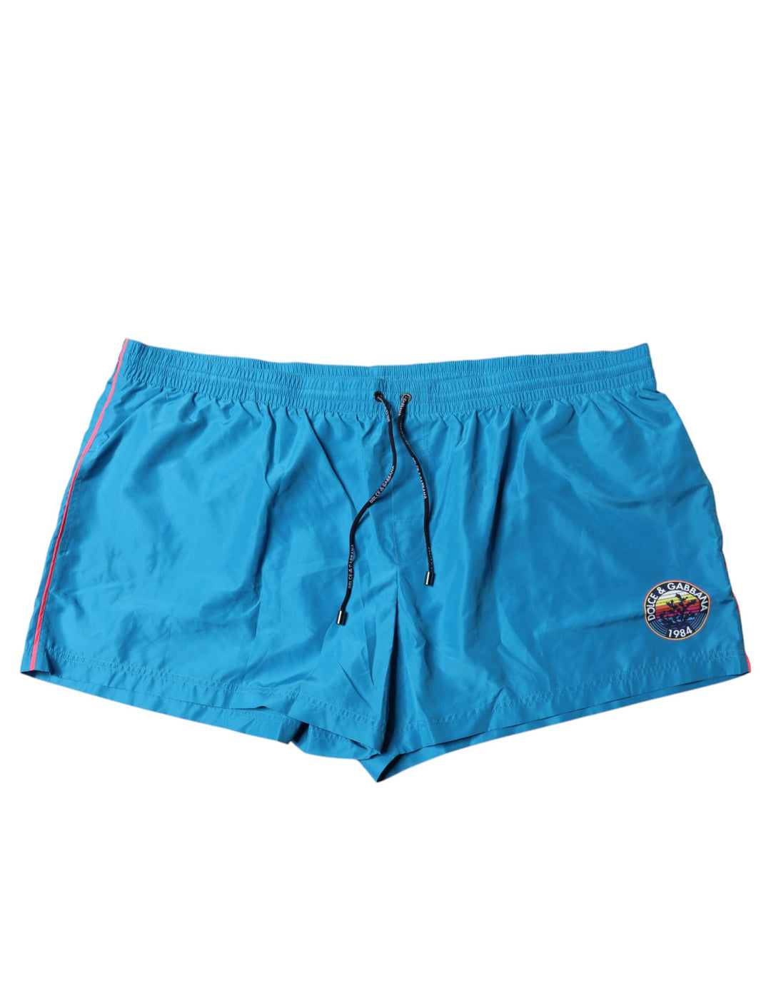 Dolce &amp; Gabbana Sample Sale Dolce &amp; Gabbana Turquoise Logo Beachwear Shorts 2Pc Swimwear - | Designer outlet