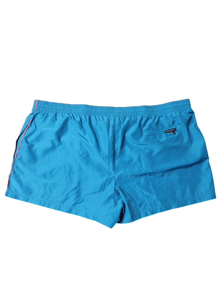 Dolce &amp; Gabbana Sample Sale Dolce &amp; Gabbana Turquoise Logo Beachwear Shorts 2Pc Swimwear - | Designer outlet