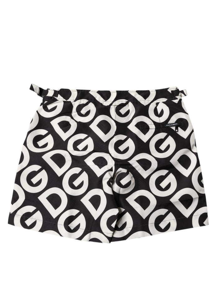 Dolce &amp; Gabbana Sample Sale Dolce &amp; Gabbana Black White Logo Beachwear Shorts Swimwear - | Designer outlet