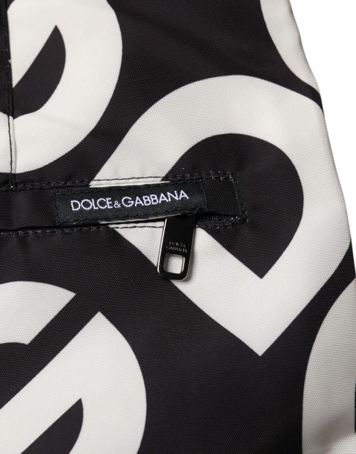 Dolce &amp; Gabbana Sample Sale Dolce &amp; Gabbana Black White Logo Beachwear Shorts Swimwear - | Designer outlet