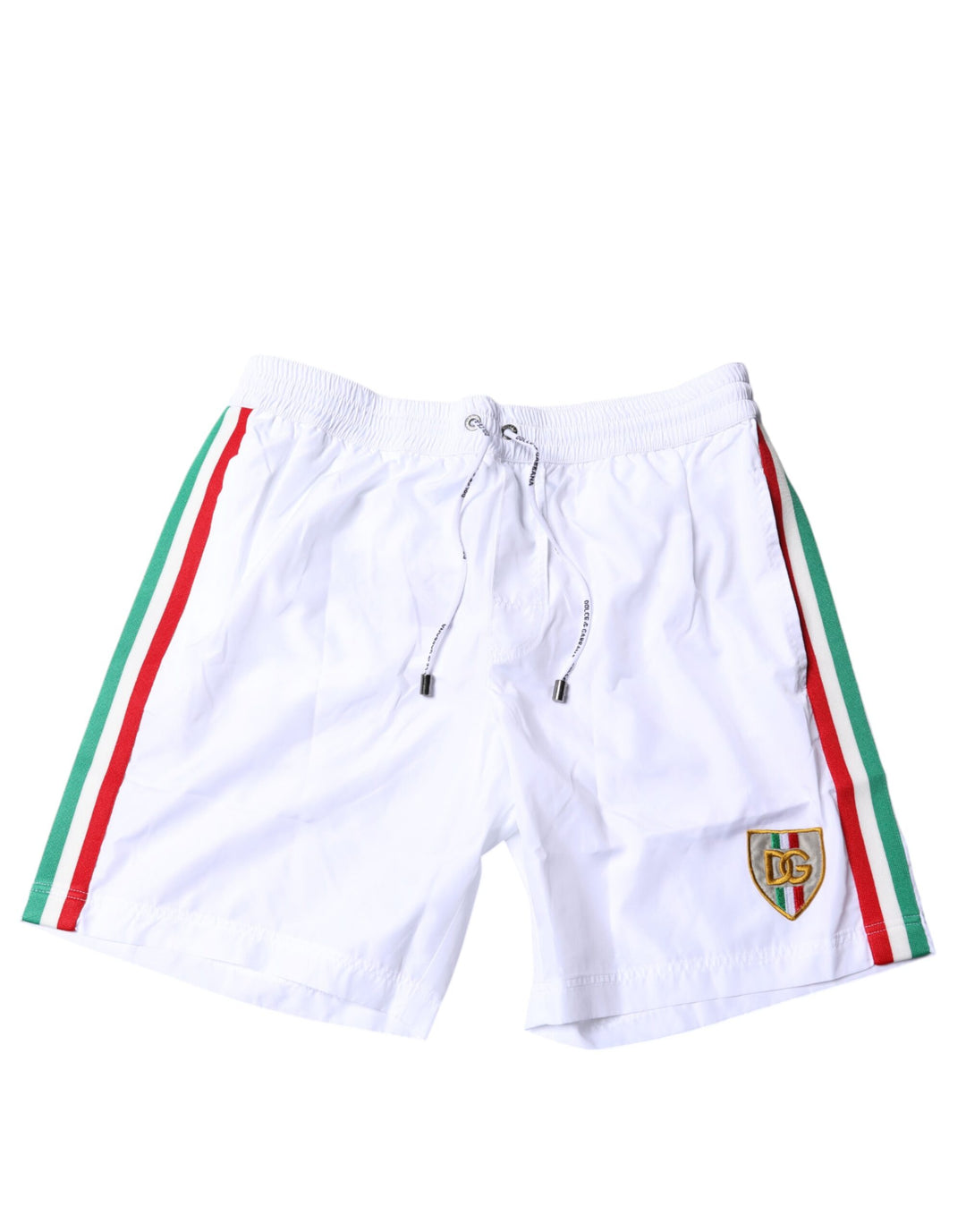Dolce &amp; Gabbana Sample Sale Dolce &amp; Gabbana White Stripes Beachwear Shorts 2 Pc Swimwear - | Designer outlet