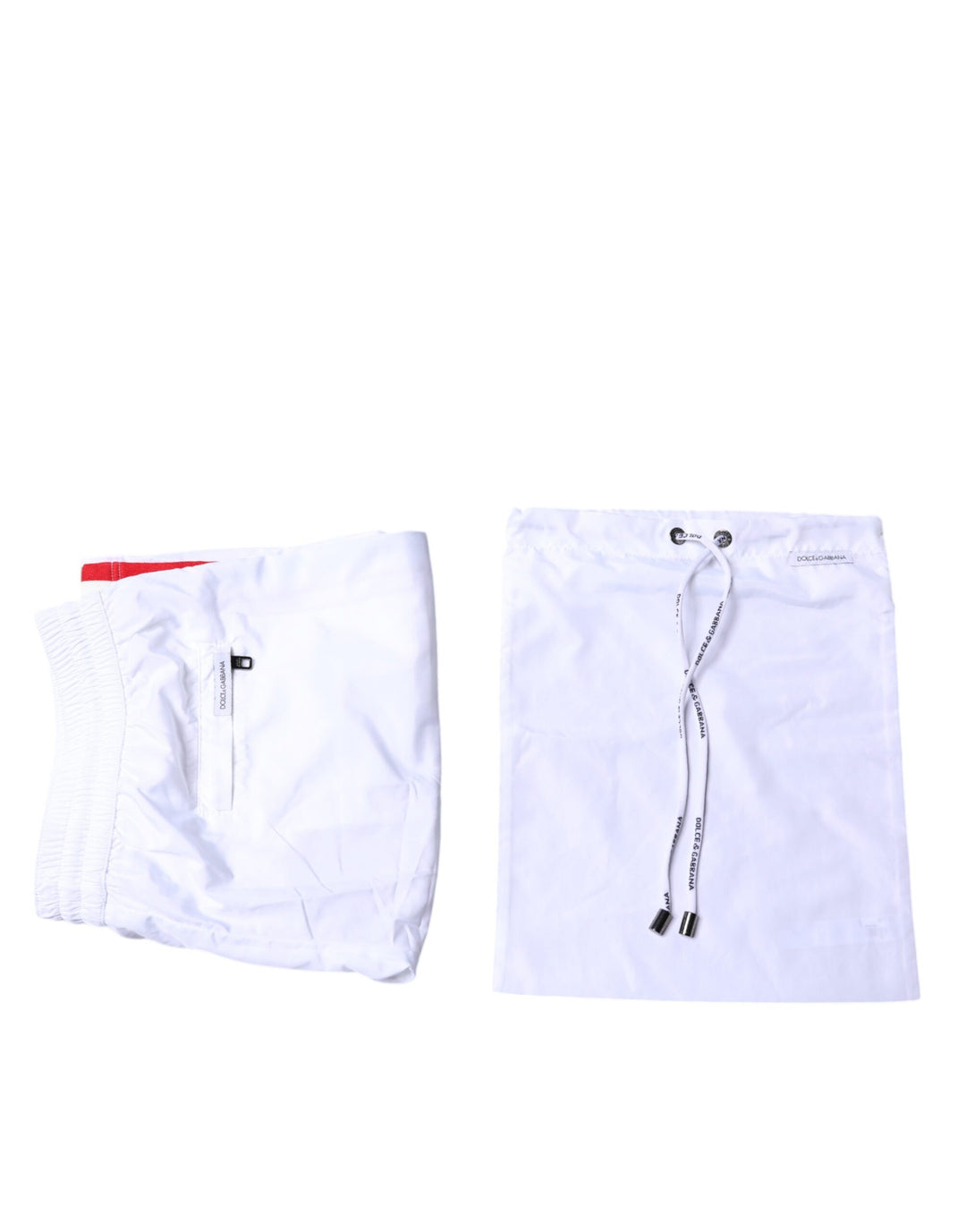 Dolce &amp; Gabbana Sample Sale Dolce &amp; Gabbana White Stripes Beachwear Shorts 2 Pc Swimwear - | Designer outlet