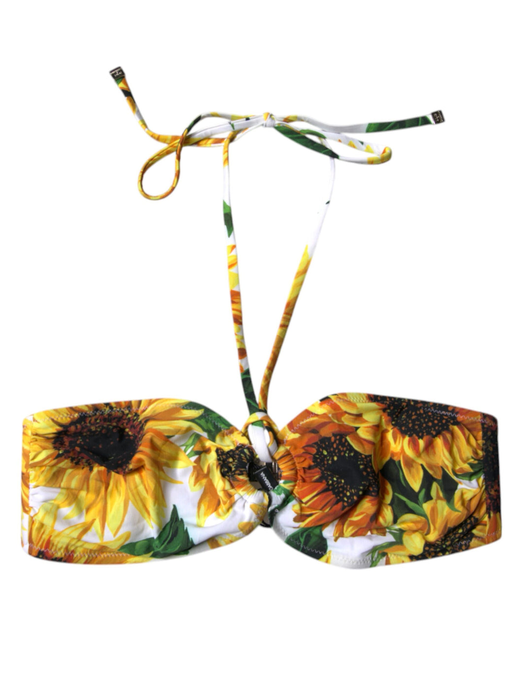 Dolce & Gabbana Multicolor Floral Halter Beachwear Bikini Top Swimwear