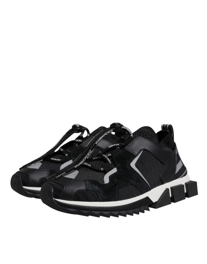 Dolce & Gabbana Black Mesh Sorrento Trekking Sneakers Shoes by Dolce & Gabbana outlet now on sale