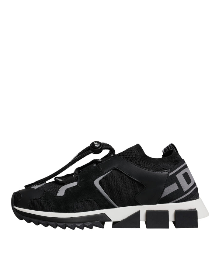 Dolce & Gabbana Black Mesh Sorrento Trekking Sneakers Shoes by Dolce & Gabbana outlet now on sale