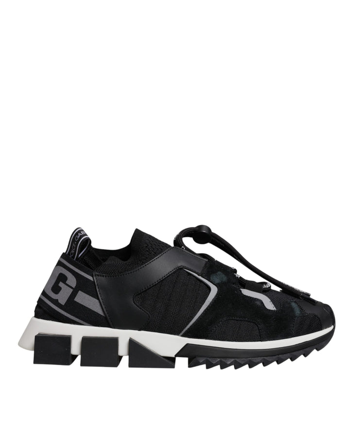Dolce & Gabbana Black Mesh Sorrento Trekking Sneakers Shoes by Dolce & Gabbana outlet now on sale