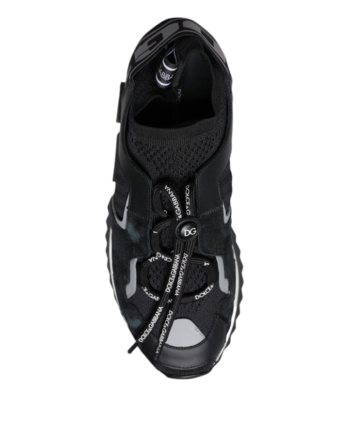 Dolce & Gabbana Black Mesh Sorrento Trekking Sneakers Shoes by Dolce & Gabbana outlet now on sale