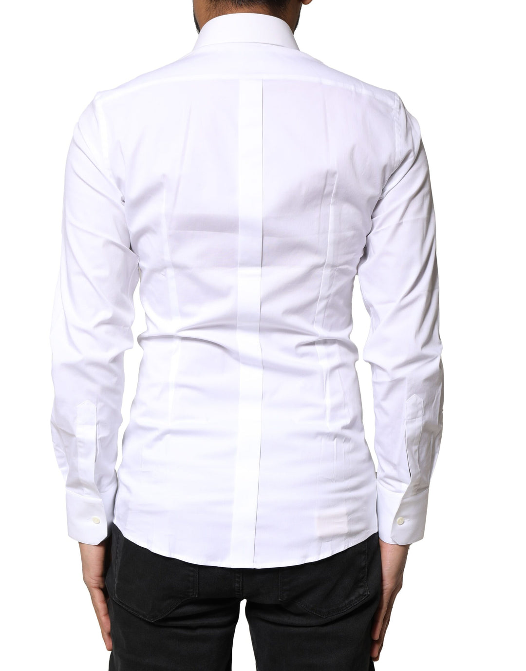 Dolce &amp; Gabbana White GOLD Cotton Long Sleeves Dress Shirt by Dolce &amp; Gabbana outlet now on sale