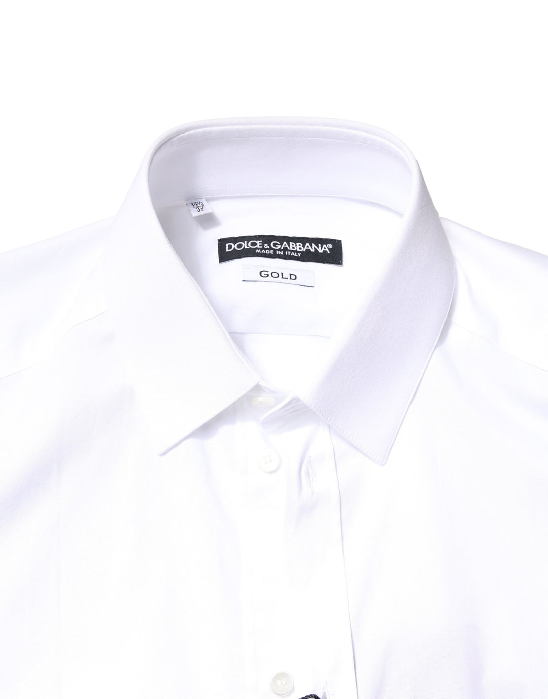 Dolce &amp; Gabbana White GOLD Cotton Long Sleeves Dress Shirt by Dolce &amp; Gabbana outlet now on sale