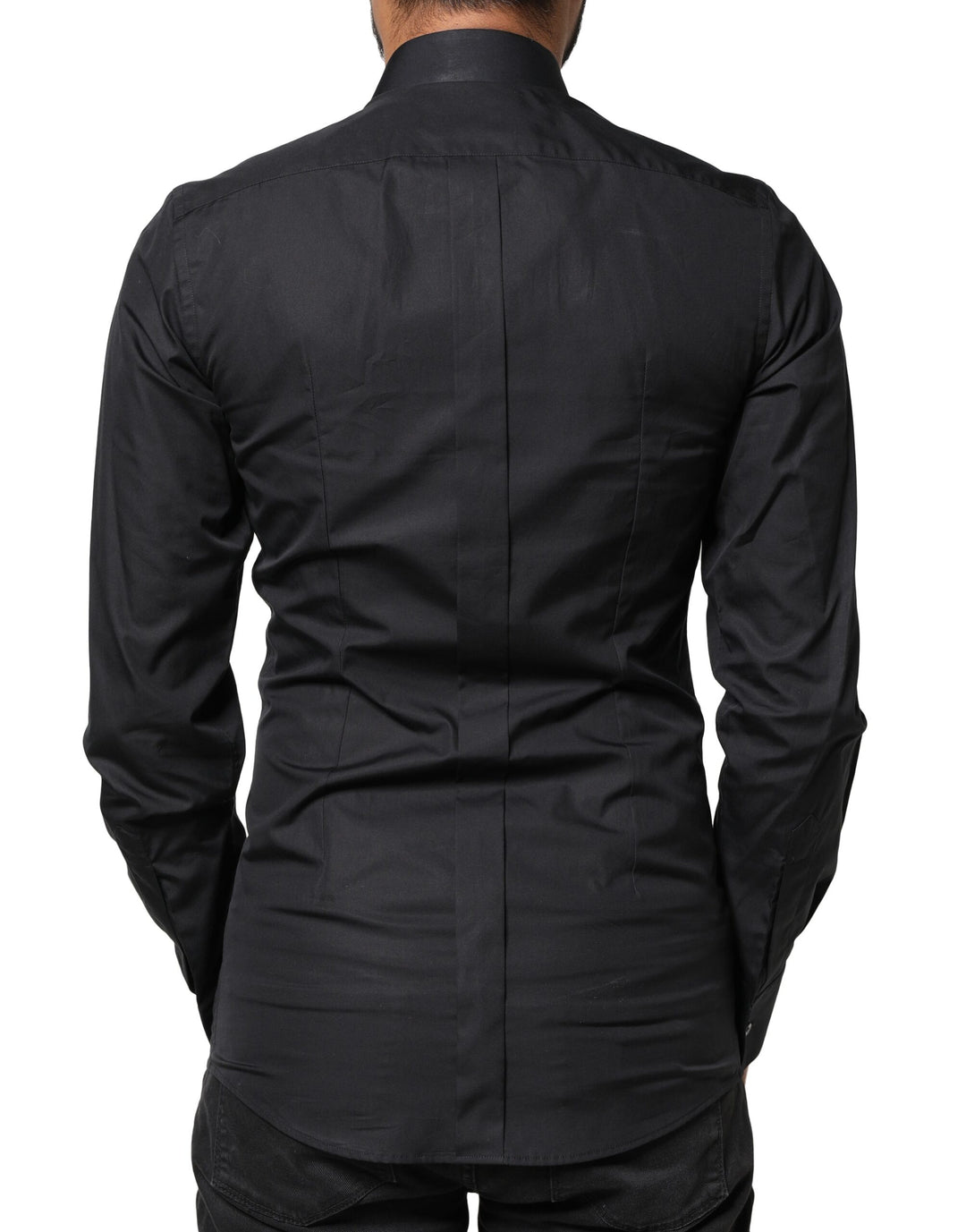 Dolce &amp; Gabbana Sample Sale Dolce &amp; Gabbana Black Love Embroidery GOLD Formal Dress Shirt - | Designer outlet