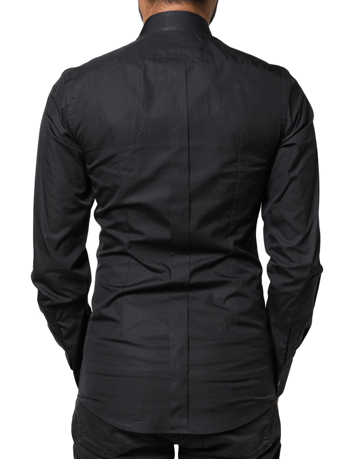 Dolce &amp; Gabbana Sample Sale Dolce &amp; Gabbana Black Love Embroidery GOLD Formal Dress Shirt - | Designer outlet