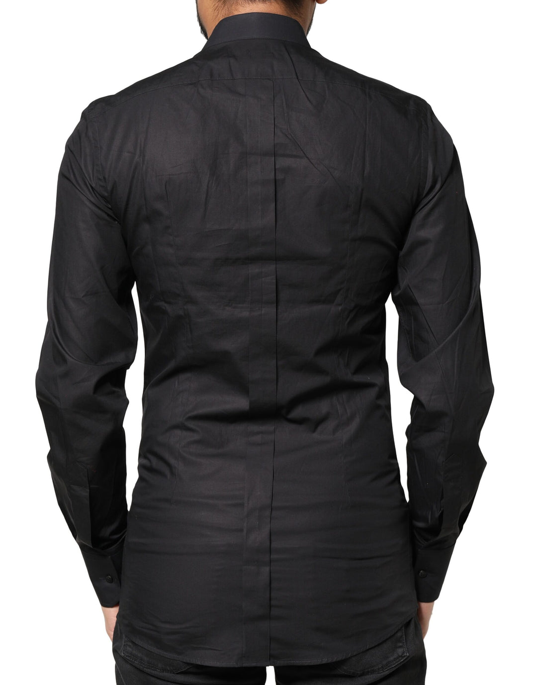 Dolce &amp; Gabbana Sample Sale Dolce &amp; Gabbana Black GOLD Cross Embellished Men Dress Shirt - | Designer outlet