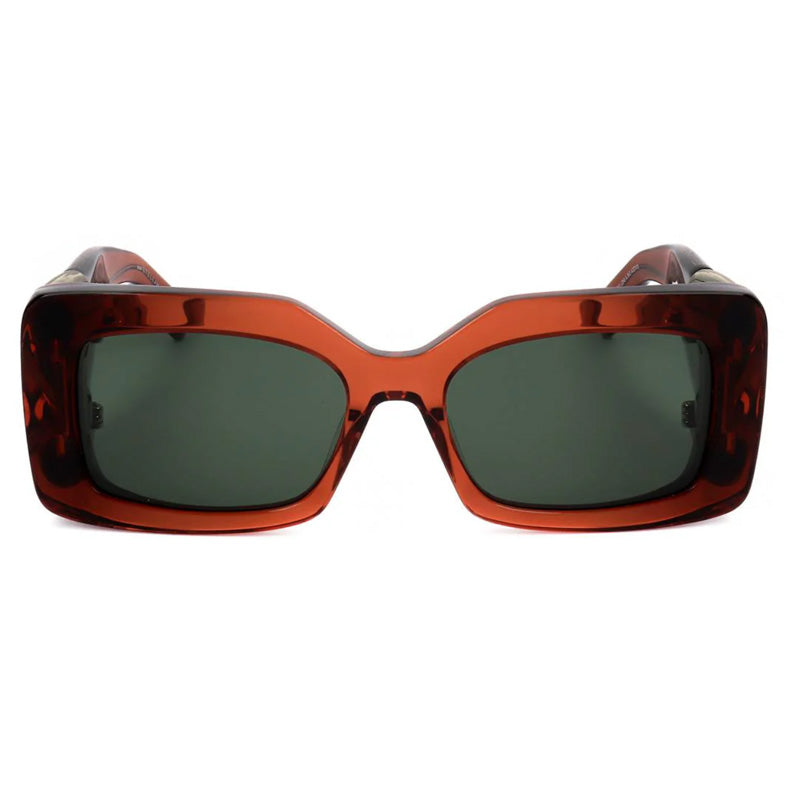 Stella McCartney Sunglasses Square Full Rim, Tranparent Burgundy Frame and Brown Lens SC40046I66E