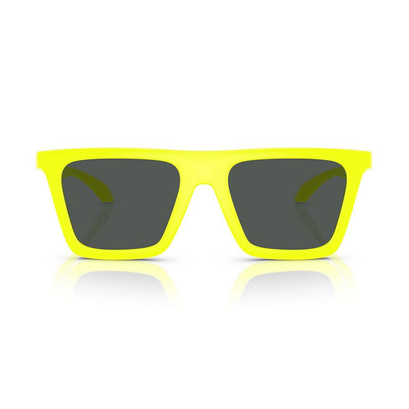 Versace Square Full Rim, with a Tropical Full Yellow frame and Dark Grey lens.