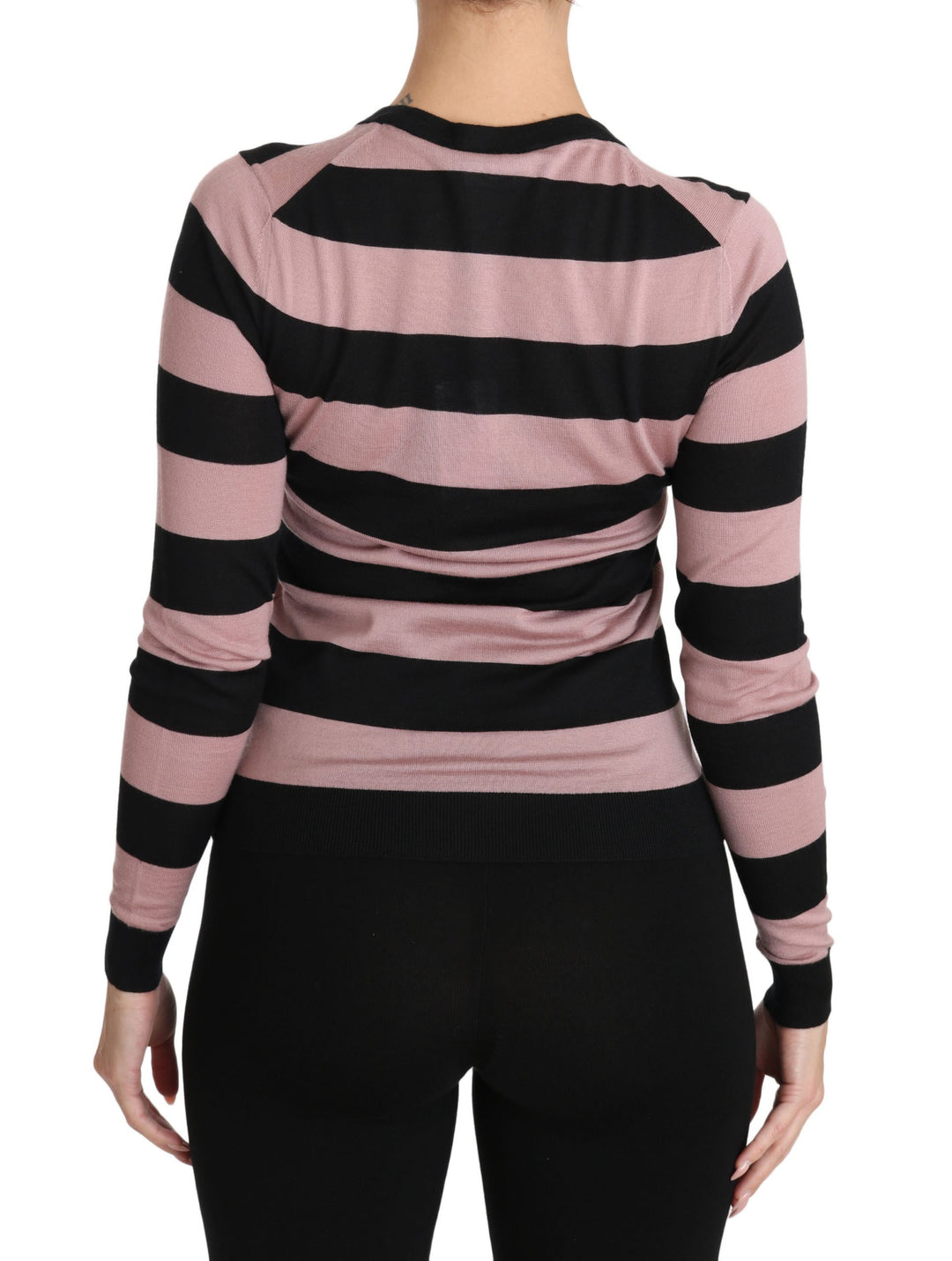 Dolce & Gabbana Pink Floral Cashmere Cardigan Sweater by Dolce & Gabbana outlet now on sale